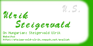 ulrik steigervald business card